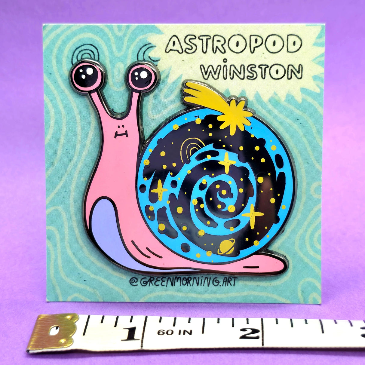 Green Morning - Cosmic Snail Enamel Pin