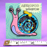 Green Morning - Cosmic Snail Enamel Pin