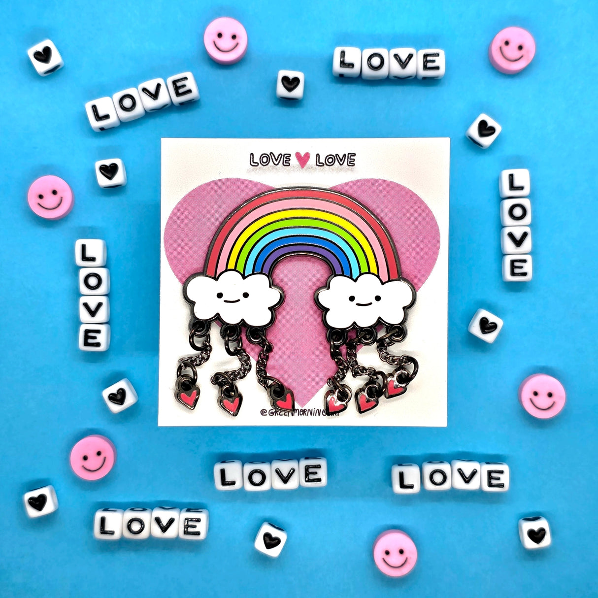 Green Morning - Love Love Enamel Pin