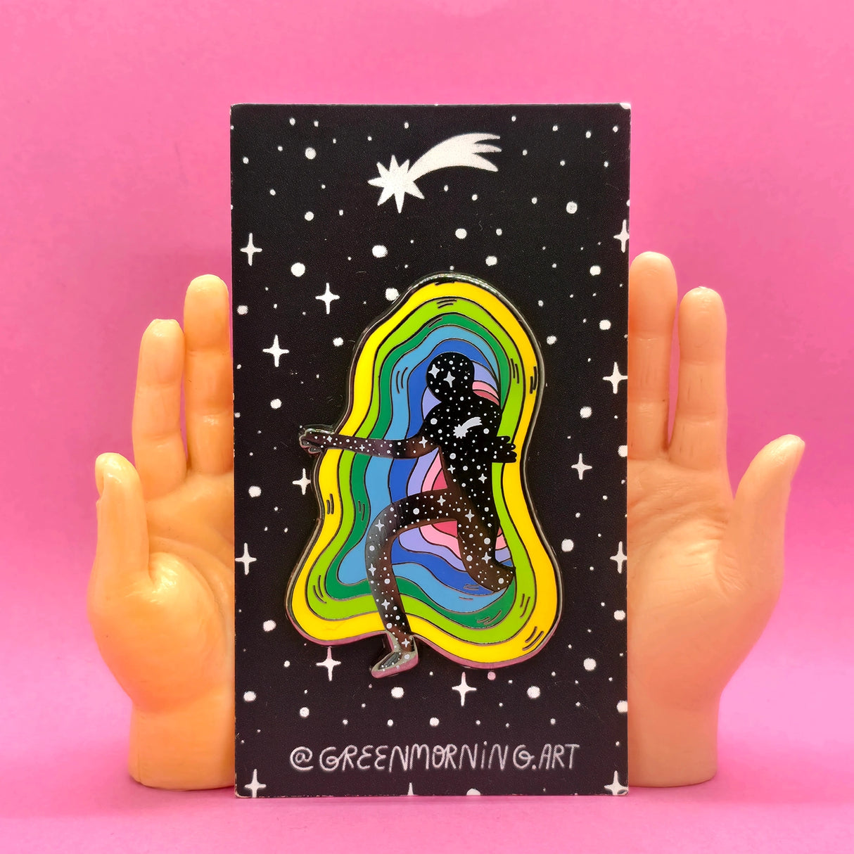 Green Morning - Portal Guy Enamel Pin