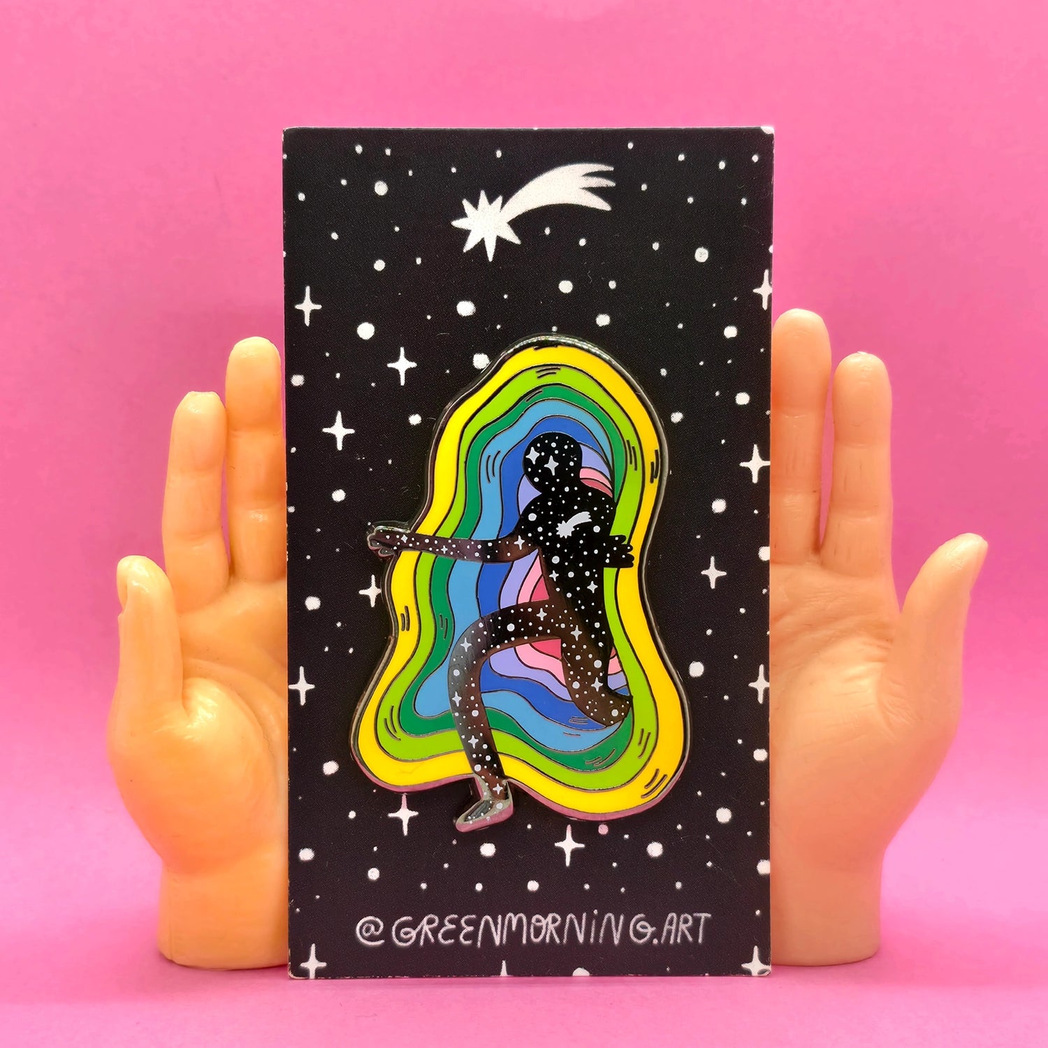 Green Morning - Portal Guy Enamel Pin