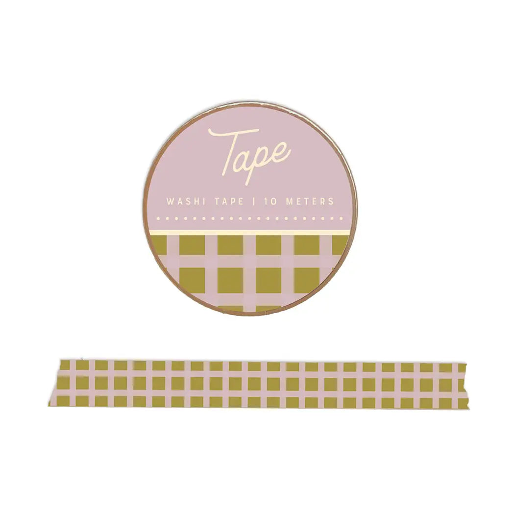 Our green & purple gingham washi tape adds a cheerful pop of color to any creative project. This durable yet easily removable tape is perfect for sealing envelopes, embellishing gift packaging, decorating journals and planners, or creating decorative borders on cards, tags, and paper crafts. A versatile addition to any stationery, gift, or craft collection, it's an easy favorite for customers who love classic patterns with a colorful twist.

Additional Details:
- 15 mm width
- 10 m length