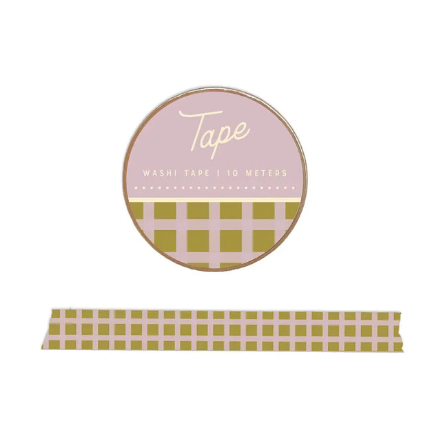 Our green & purple gingham washi tape adds a cheerful pop of color to any creative project. This durable yet easily removable tape is perfect for sealing envelopes, embellishing gift packaging, decorating journals and planners, or creating decorative borders on cards, tags, and paper crafts. A versatile addition to any stationery, gift, or craft collection, it's an easy favorite for customers who love classic patterns with a colorful twist.

Additional Details:
- 15 mm width
- 10 m length