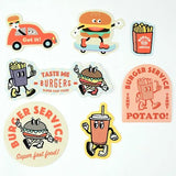Greeting Life Burger Sticker Pack - 7 Vinyl Sticker