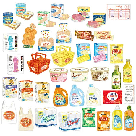 Greeting Life Hako Flake Stickers Supermarket
