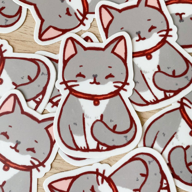 Grey Cat Sticker