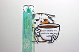 Grumpy Morning Person Coffee Cat Vinyl Sticker