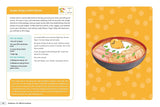 Inspired by everyone's favorite egg with the can't-be-bothered attitude, Gudetama: The Official Cookbook is an illustrated cookbook celebrating lazy living and easy cooking, with fun and delicious recipes from classic dishes to comfort meals. Illustration of a bowl of ramen with a recipe on a yellow background