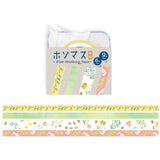Hosomasu Masking Tape with Case - Mixed Flower