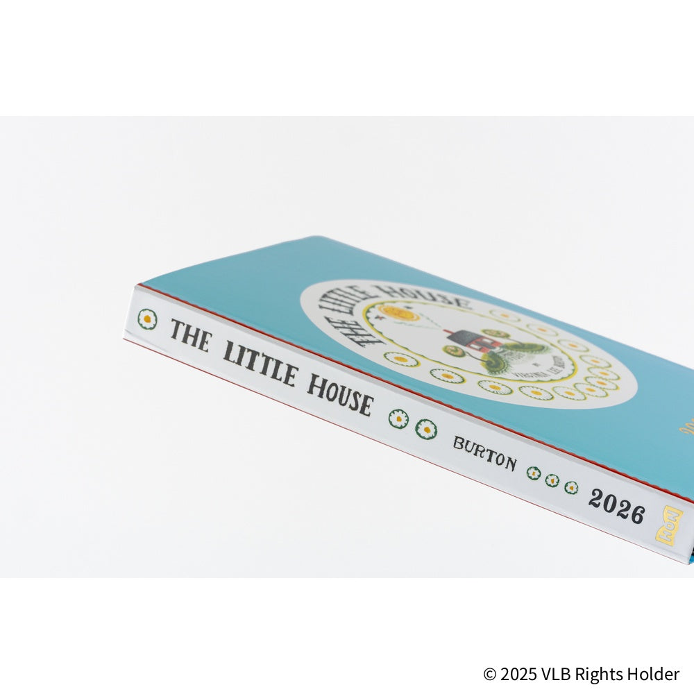The cover spine is designed after the spine of the original book, with handwritten letters and daisies on a white background and red wavy lines along the edges.