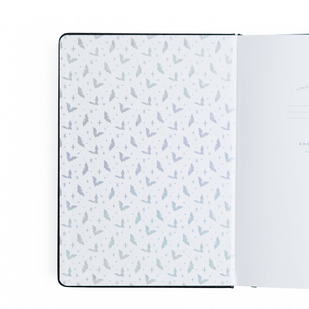 Archer and Olive - Cute Bat Dot Grid Notebook