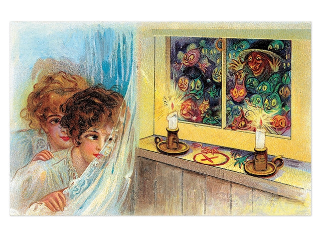 Vintage Halloween Postcards Set - 36 Spooky Designs With Owls, Crows & Skulls For Party Decor