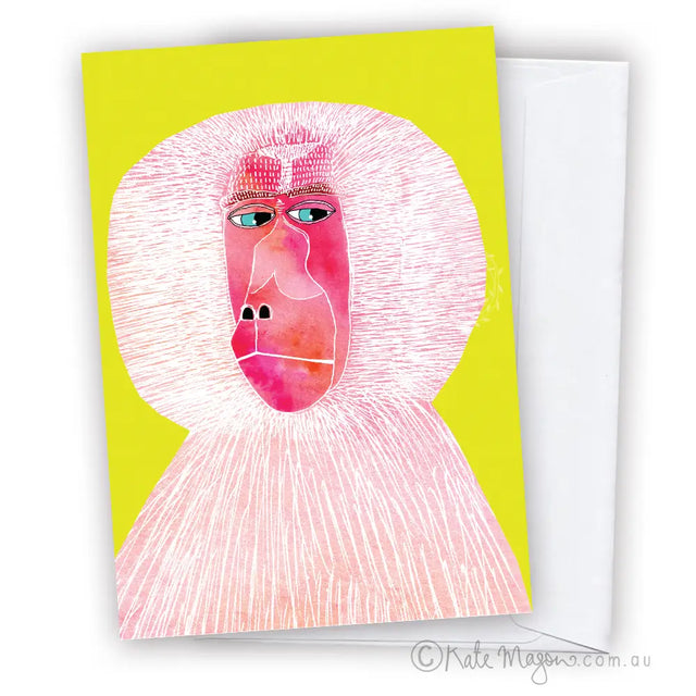 Hamadryas Baboon Greeting Card

C6 Greeting card with 'Hamadryas Baboon' design on front. Left blank on the inside for your own personalised greeting. Artist logo on the back.

Comes with C6 white envelope.