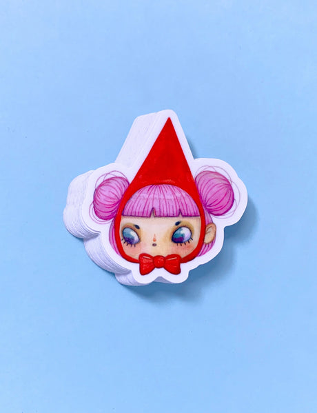 "Bubblegum" Vinyl Sticker made from Hannakin illustration.

Made from a durable vinyl with a laminate that protects it from scratching, rain and sunlight.

Sticker measures 50mm x 55mm.