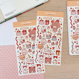 Cherry Rabbit Happy Birthday Sticker Sheet