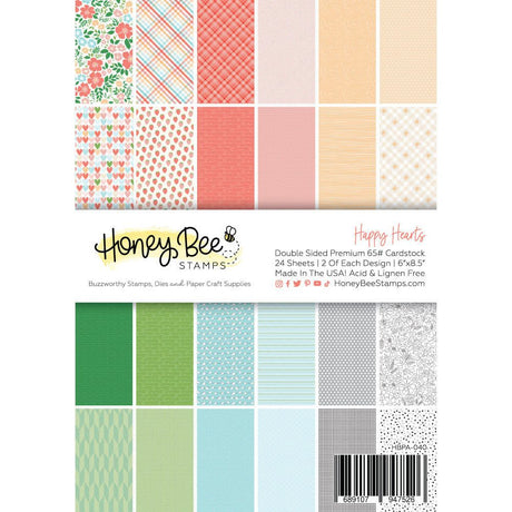 Give your cards and paper crafts a delightful boost with our exclusive 6"x8.5" cardstock pads! This lovely spring-inspired paper pad features soft, beautiful colors that dance across each page. It includes 24 double-sided sheets with 24 coordinating patterns, all printed on smooth satin finish 65# cover cardstock for a luxurious feel. Acid and lignin-free for lasting quality. Made with love in the USA!