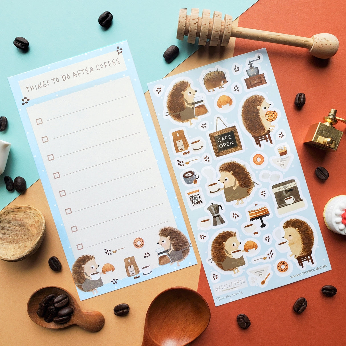STICKII Hedgehog Cafe Sticker Sheet