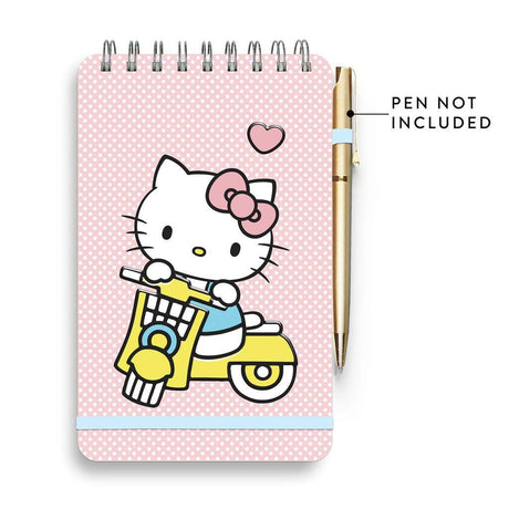 Hello Kitty Classic Pink Top-Spiral Notebook with Pen Loop
