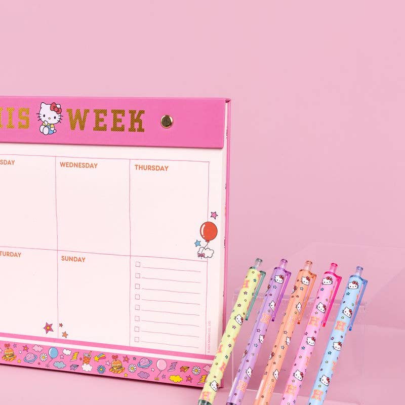 Hello Kitty College Letters Weekly Desk Pad