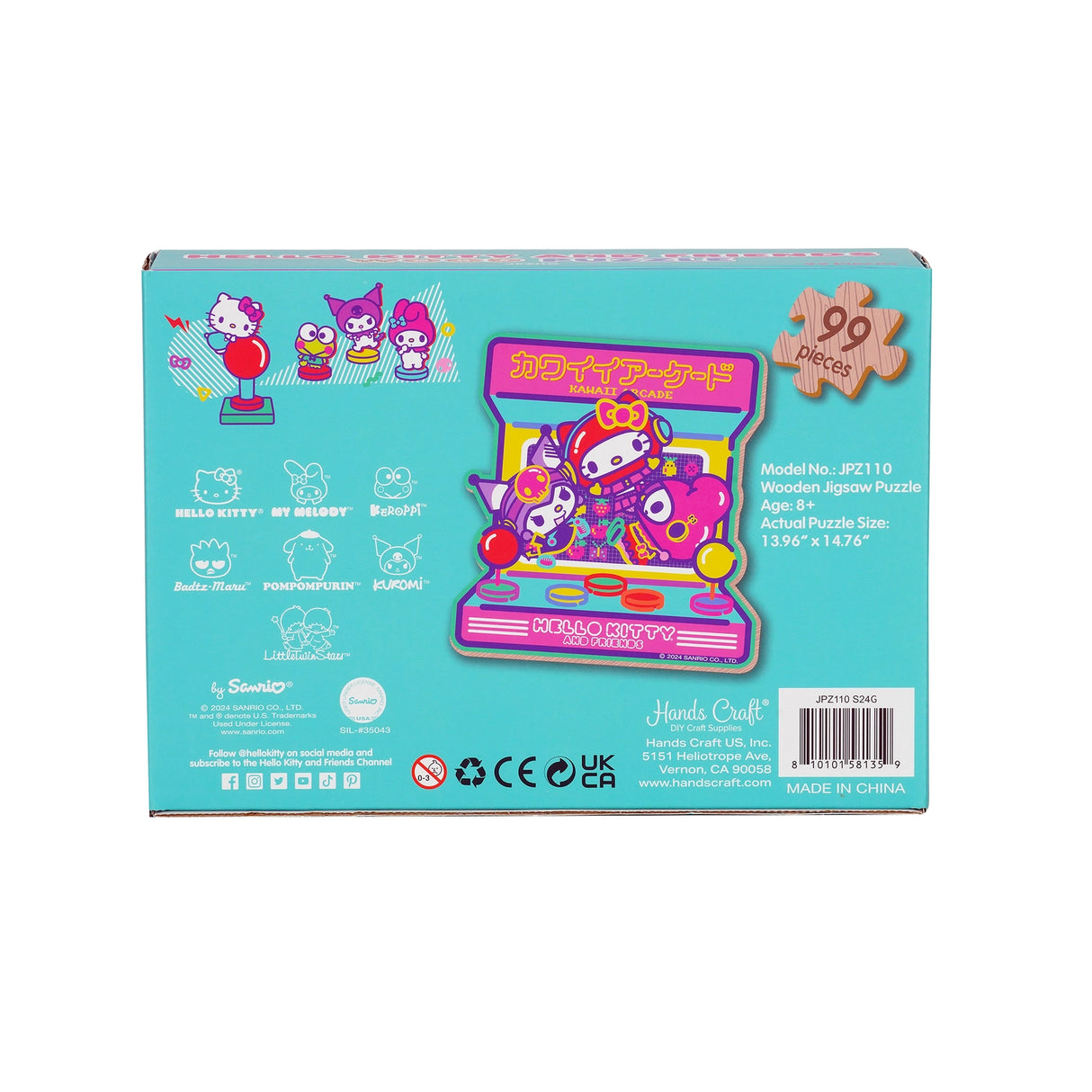 Hello Kitty® and Friends Kawaii Arcade Wooden Jigsaw Puzzle