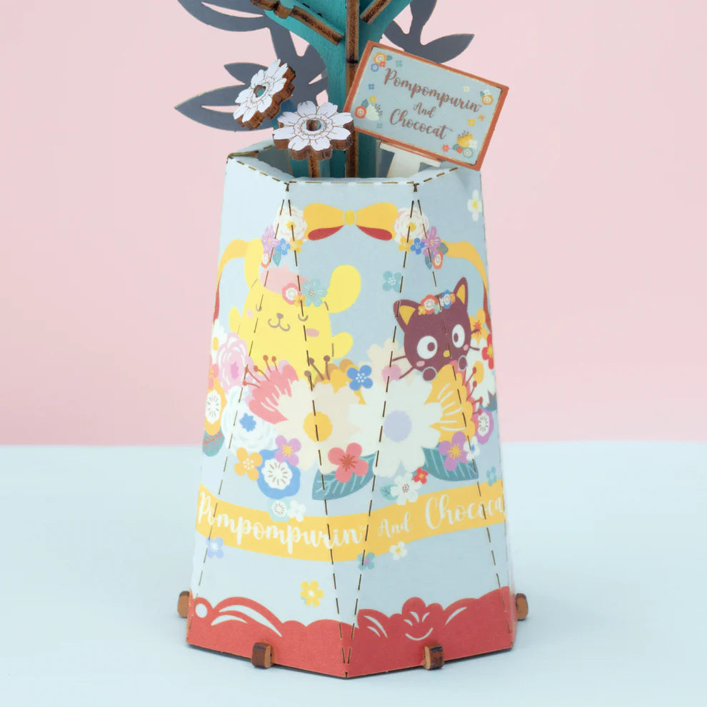 Craft some Sanrio charm with this DIY wooden puzzle kit featuring Pompompurin and Chococat! Made from precision-cut natural wood, each piece fits perfectly without the need for glue or tools-just assemble and enjoy.

With easy instructions included, it's a fun hands-on project for kids, adults, and Sanrio fans alike. Great for a relaxing afternoon, a family activity, or a thoughtful gift for anyone who loves cute and creative crafts.