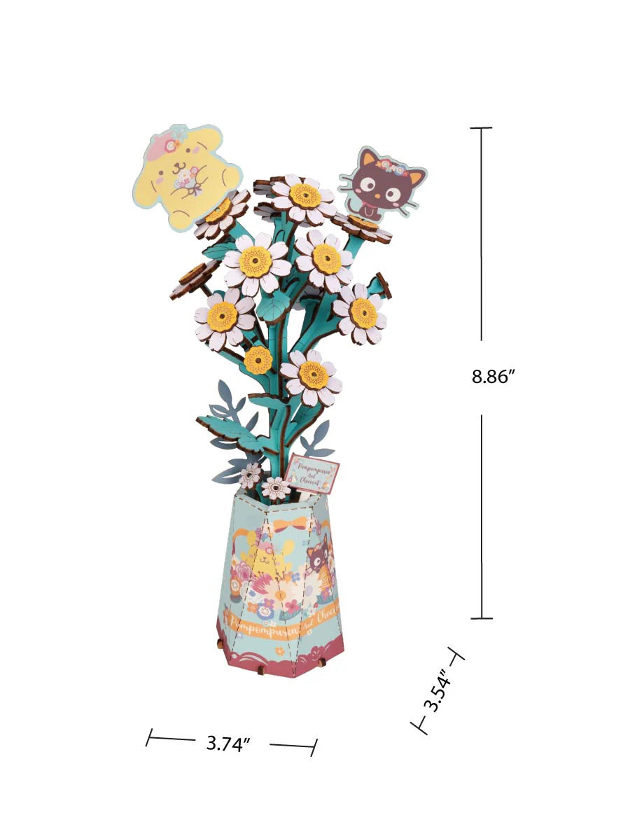 Craft some Sanrio charm with this DIY wooden puzzle kit featuring Pompompurin and Chococat! Made from precision-cut natural wood, each piece fits perfectly without the need for glue or tools-just assemble and enjoy.

With easy instructions included, it's a fun hands-on project for kids, adults, and Sanrio fans alike. Great for a relaxing afternoon, a family activity, or a thoughtful gift for anyone who loves cute and creative crafts.