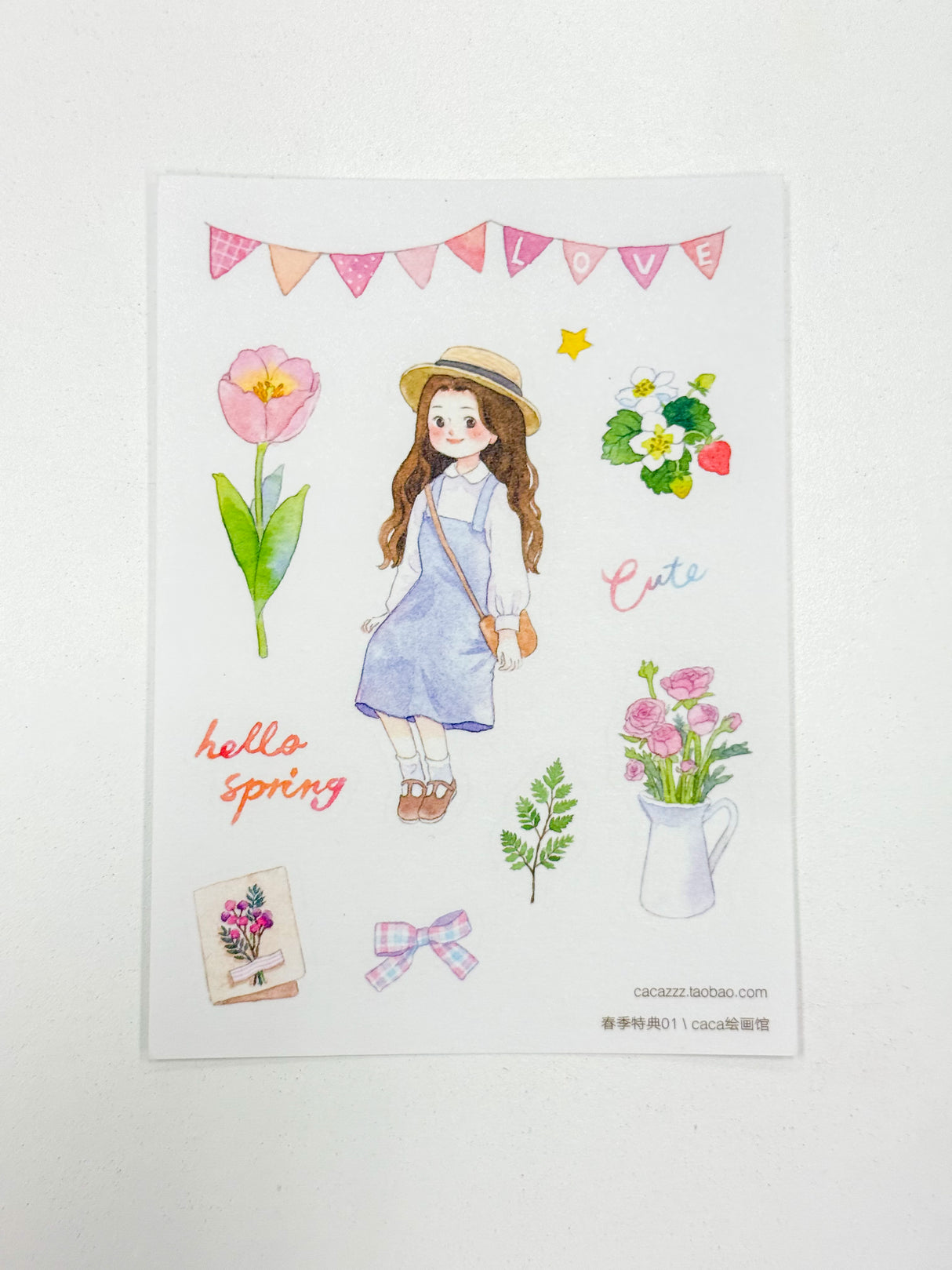Hello Spring Washi Sticker