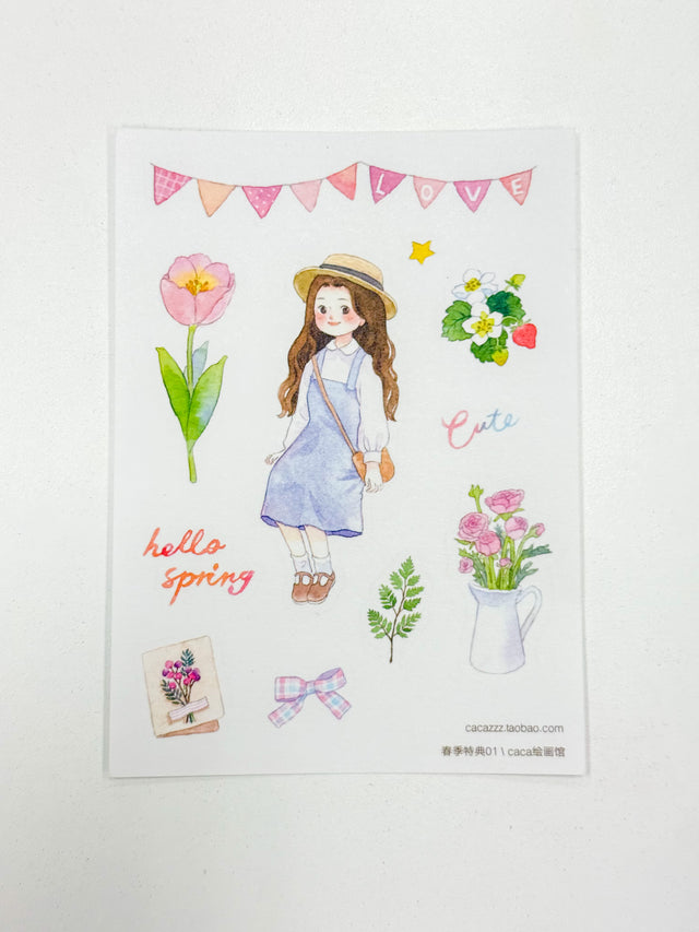 Hello Spring Washi Sticker