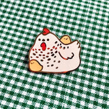 Hen and Her Chicks Enamel Pin