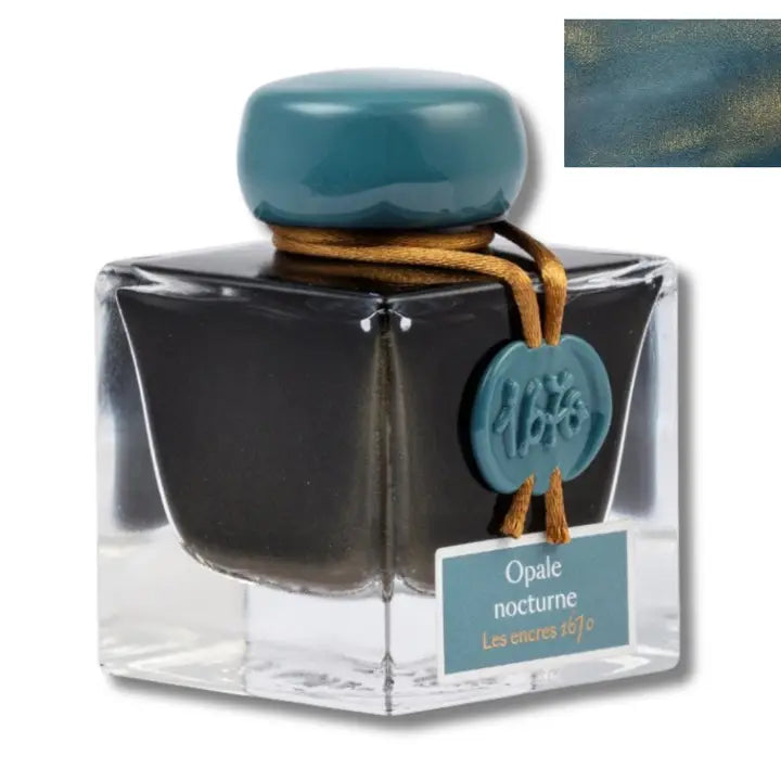 The 1670 Anniversary Collection celebrates the life of the 17th-century French adventurer, Jacques Herbin. Sailing from India, Monsieur Herbin arrived home to Paris with formulas for the now-famous Herbin inks and sealing waxes.

Enhanced with a luxurious, golden metallic sheen, these highly saturated inks will add an elegant luster to all your writing.&nbsp;

Hand bottled with wax-dipped cap and seal.
50ml bottle.
Made in Paris.