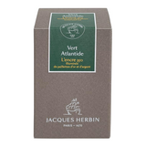 Ink 350, from the exclusive Jacques Herbin Prestige Collection, celebrates the launch date of the Jacques Herbin house in Paris in 1670. Vert Atlantide ink, a dark, intense colour, is illuminated with silver and gold flakes.

This ink is a tribute to the navigator Jacques Herbin, whose legend tells of his interest in lost places such as Antlantide.&nbsp;

Hand bottled with wax-dipped cap and seal.
50ml bottle.
Made in Paris.
