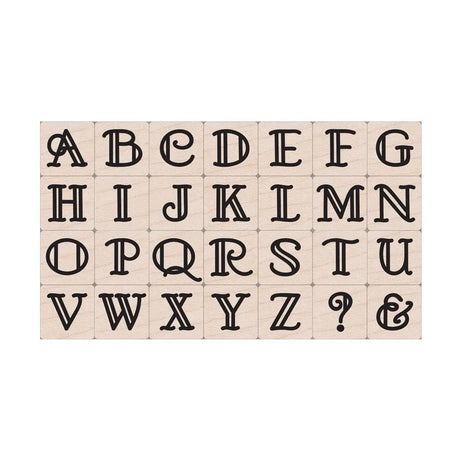 Hero Arts Art Deco Letters Wood Stamps