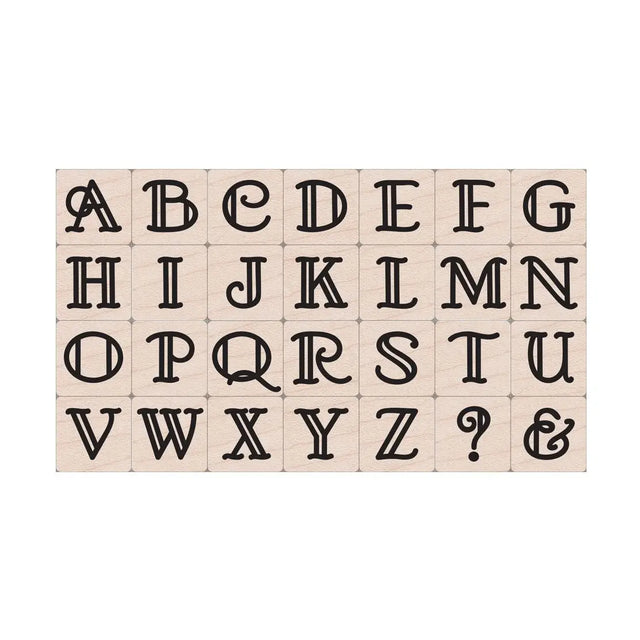 Hero Arts Art Deco Letters Wood Stamps