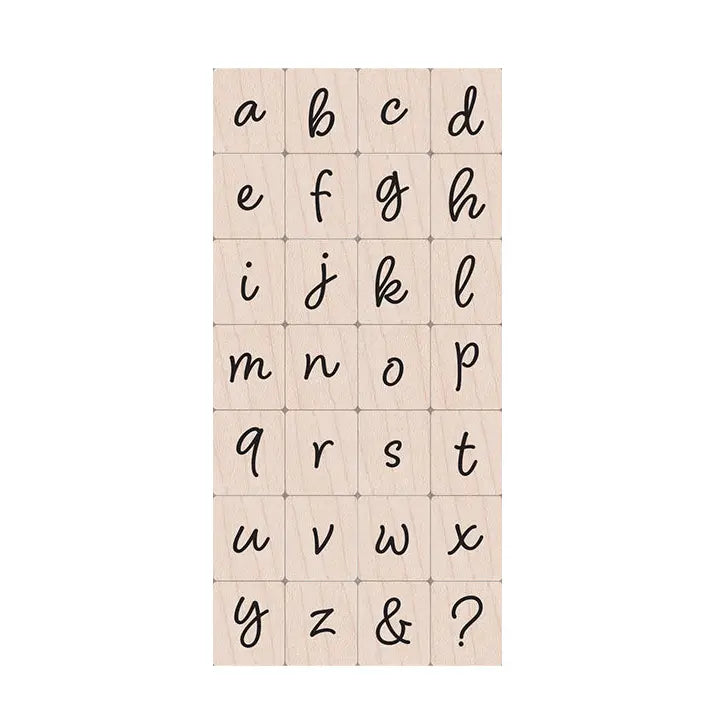Hero Arts Lowercase Script Letter Set Wood Stamps
