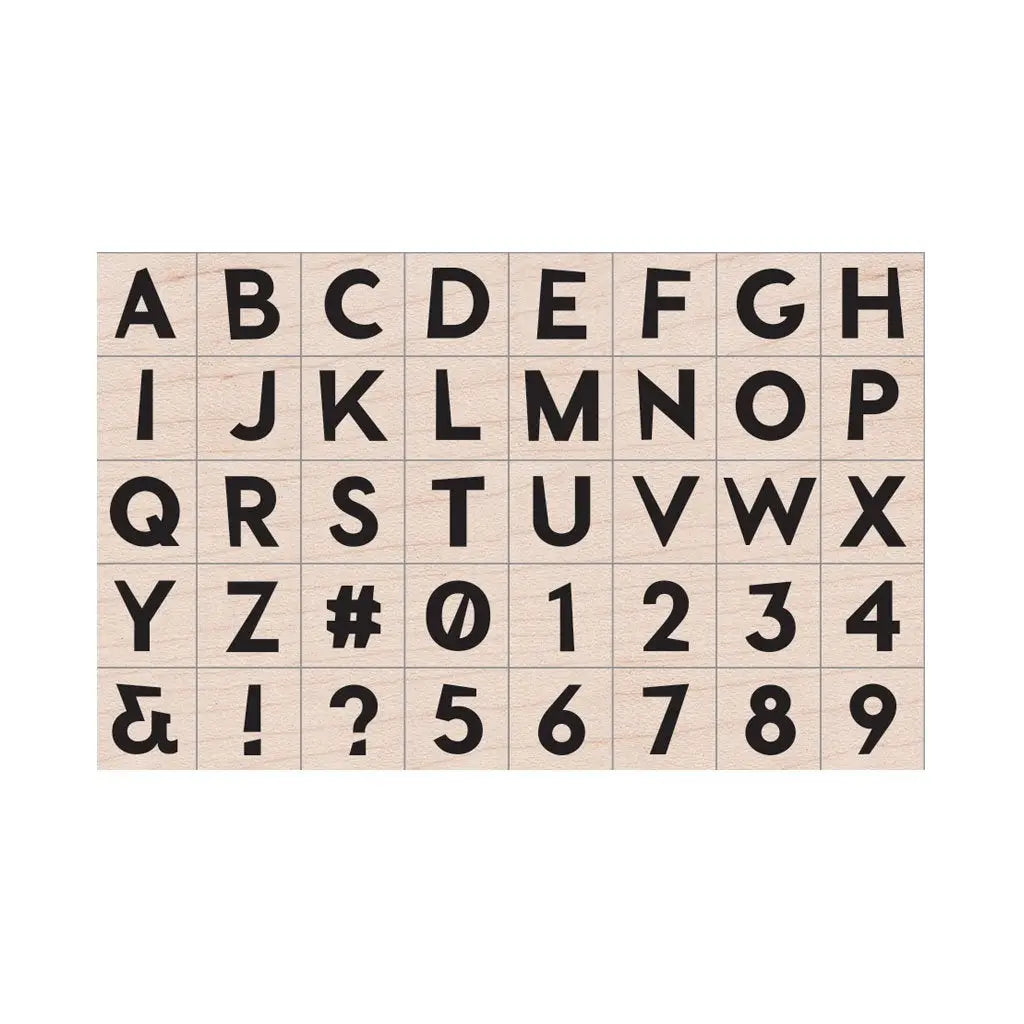 Hero Arts Modern Uppercase Letter Wood Stamps Set
