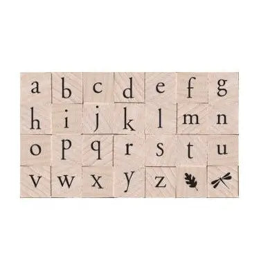 Hero Arts Printer's Type Lowercase Alphabet Wood Stamps Set