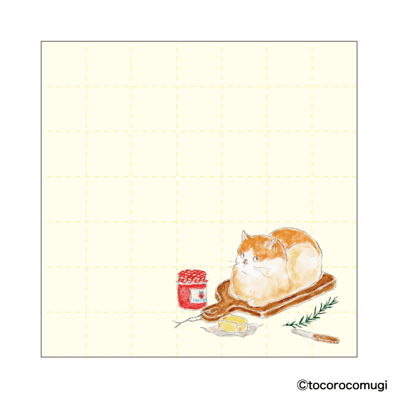 By making 70% of the adhesive side of the label, Pita Fusen can be stuck firmly and does not peel off easily.&nbsp;The cute die-cut type has a shape that makes the most of the design of the illustration. The design is based on an illustration by Tocoro Comugi, an illustrator who is very popular on SNS for drawing loose and slightly funny animals. The memo size (memo type) is just the right size for a small thank you or message, or as a memo to put around your PC or on your calendar.

70 x 70mm
20 sheets
Has