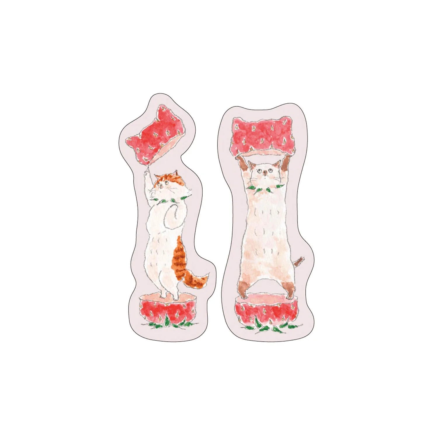 By making 70% of the adhesive side of the label, Pita Fusen can be stuck firmly and does not peel off easily. The cute die-cut type has a shape that makes the most of the design of the illustration. The design is based on an illustration by Tokorokomugi, an illustrator who is very popular on SNS for drawing loose and slightly funny animals. The small (bookmark type) is a convenient size when you want to put a marker on your page. It is designed to stick firmly so that it will not easily peel off from books 