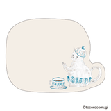 By making 70% of the adhesive side of the label, Pita Fusen can be stuck firmly and does not peel off easily.&nbsp;The cute die-cut type has a shape that makes the most of the design of the illustration. The design is based on an illustration by Tocoro Comugi, an illustrator who is very popular on SNS for drawing loose and slightly funny animals. The large (message type) is large enough to write on. It is designed to stick firmly so that important messages will not peel off.

95 x 70mm
20 sheets