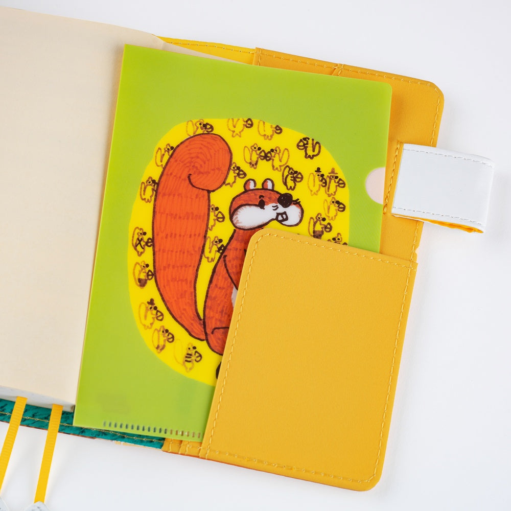 Hobonichi 100% ORANGE: Hobonichi Folder Set of 3 for A6 Size (Squirrel’s Moving Day)