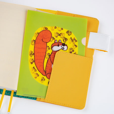 Hobonichi 100% ORANGE: Hobonichi Folder Set of 3 for A6 Size (Squirrel’s Moving Day)