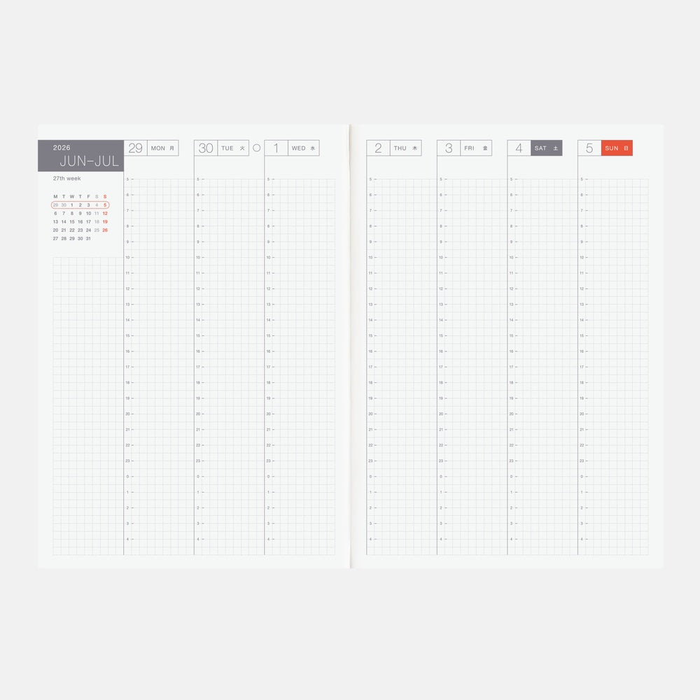 Hobonichi 2026 English Cousin Book [A5/Jan Start/Mon Start]