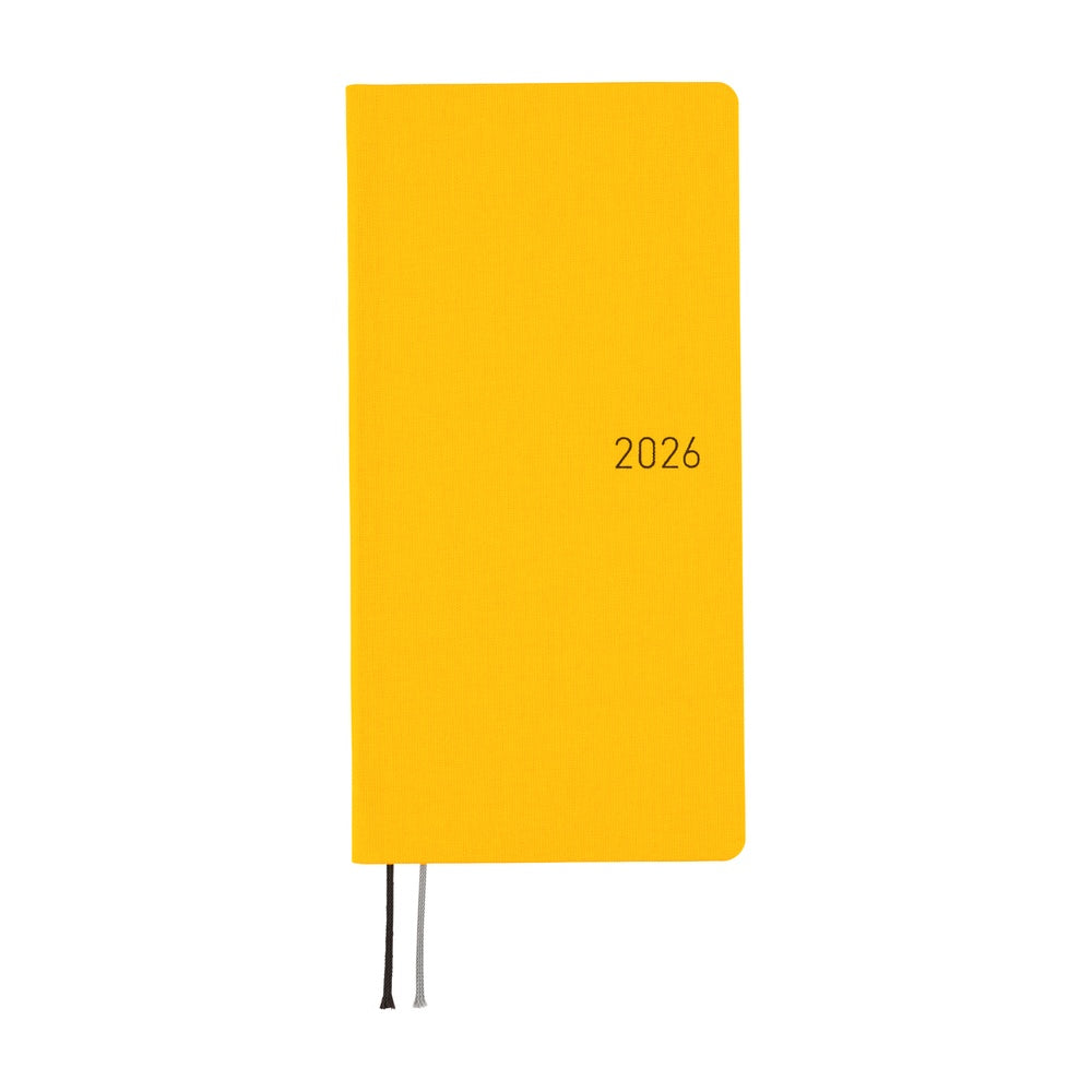 Hobonichi 2026 Weeks Colors: Full Moon Yellow [ENG/Tall & Slim/Jan Start]