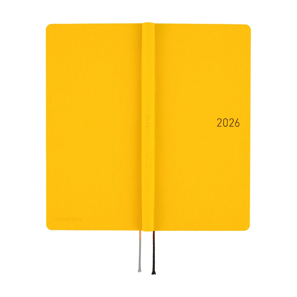Hobonichi 2026 Weeks Colors: Full Moon Yellow [ENG/Tall & Slim/Jan Start]