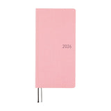 Hobonichi 2026 Weeks Colors: Strawberry Milk [ENG/Tall & Slim/Jan Start]