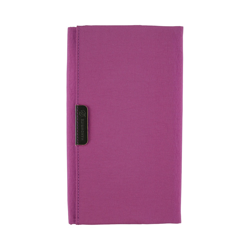 The interior of the pocket is lined with gray fabric, which complements the purple exterior beautifully.
