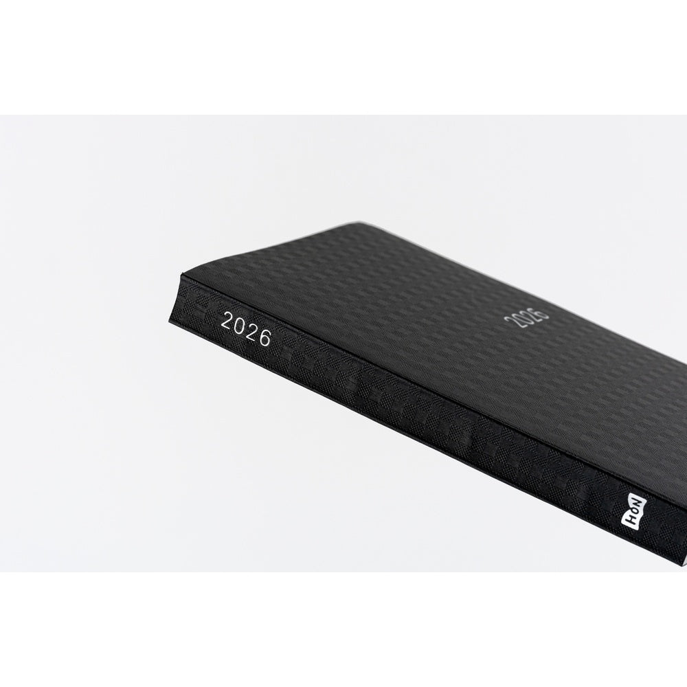 Hobonichi HON 2026 Paper Series: Black Gingham [ENG/A6/Jan Start] HON