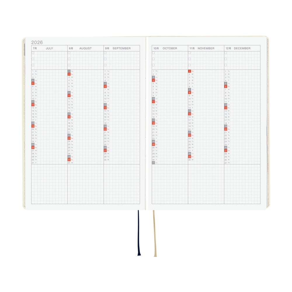 Hobonichi HON 2026 Slash (Ivory) [ENG/A5/Jan Start] HON