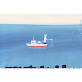 A cat is riding the boat. If you look closely, you will see that alongside it, there is a bucket with the word “salt” written on it. Turns out it was this cat’s job to regulate the ocean’s salt levels all this time.