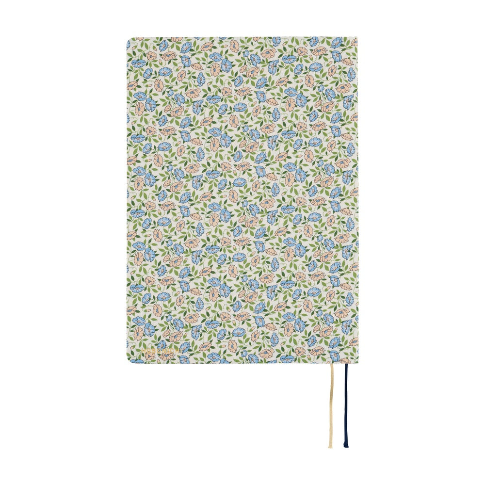 Hobonichi Liberty Fabrics: Sasha Kiora [ENG/A5/Jan Start] HON Floral patterned notebook on a white background
